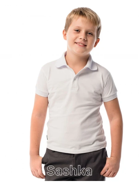 Футболка-поло для хлопчика біла